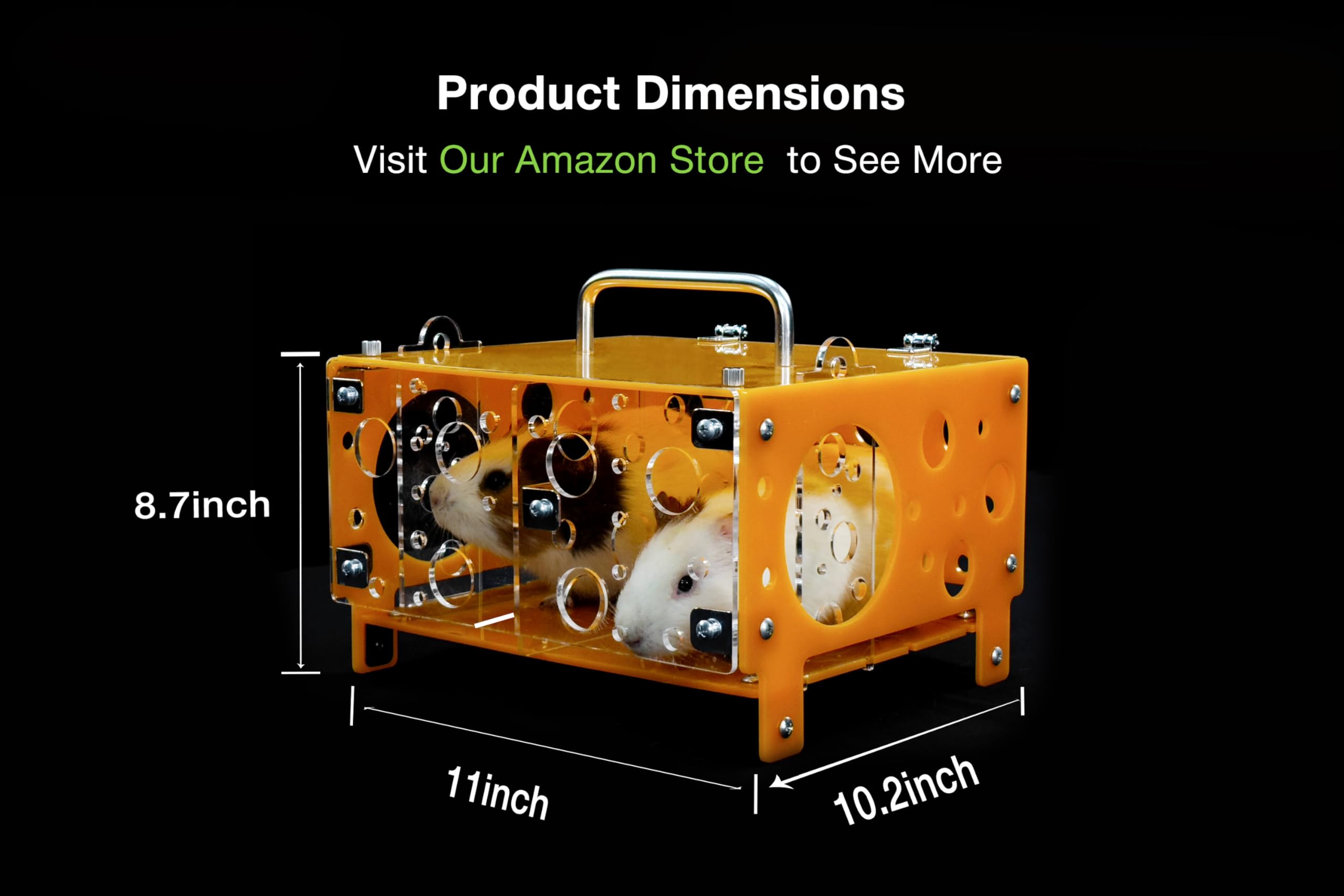 GuineaLoft™ Custom Guinea Pig Cheese House (Double) V2 - The Ultimate Guinea Pig Hideout by Seasoned Owners Who Tried Everything Out There - Exclusive by Guinea Loft