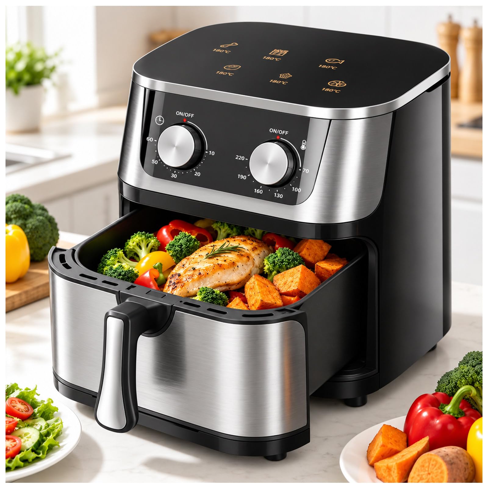 Frytkownica powietrzna 12 l/12,7 qt, piekarnik z termoobiegiem 1400 W
