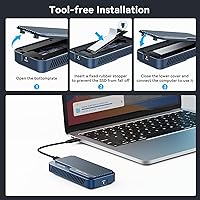 Vista 9 de ACASIS Carcasa SSD NVMe M.2 de 80 Gbps, con ventilador de refrigeración, compatible con USB4 V2.0, USB4 V1.0, USB3.2/3.1/3.0 (TB501 Pro)