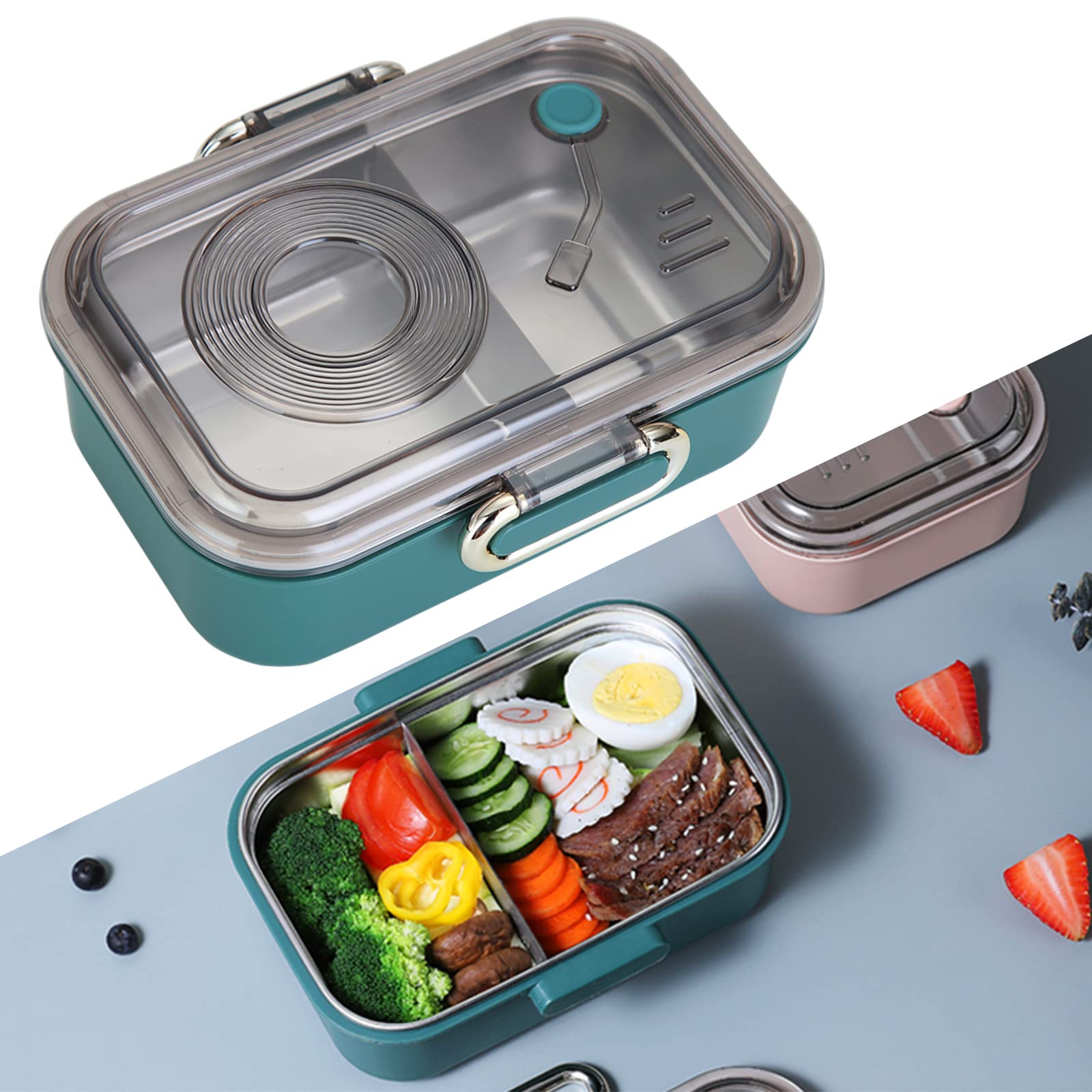 Bento Box Small con 1, 2 o 3 scomparti e sacchetto a rete