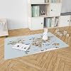 Children's Play Mat with Animals Atlas Design - Baby Play Carpet