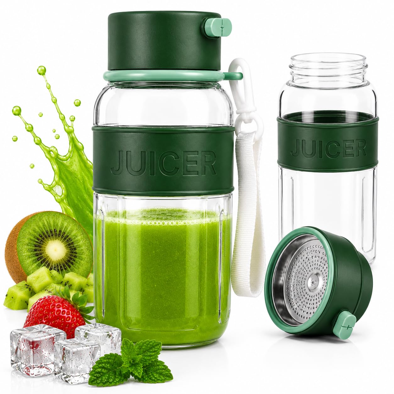 DiCUNO Ton Ton Juicer Mixer Grinder Mini, Portable Blender for Smoothies & Juices, USB Rechargeable Bottle Juicer Blender, Smoothie Maker, Milkshake Blenders, Portable Juice Maker Bottle-picture-32