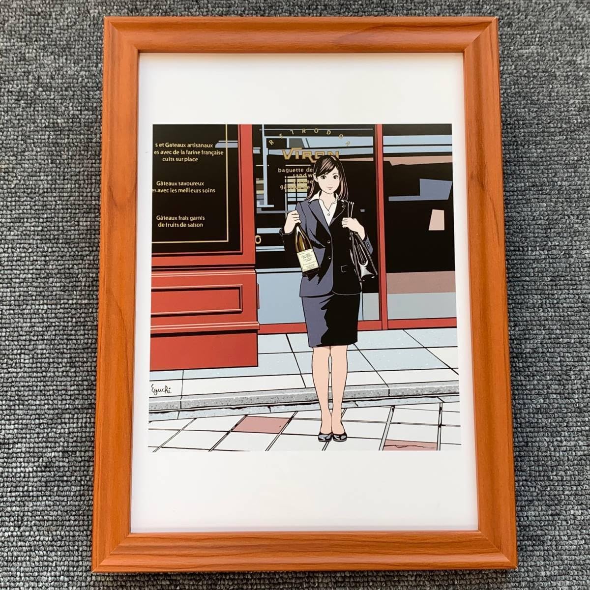 Amazon.co.jp: □江口寿史『VIRONの前で』B5サイズ 額入り 貴重