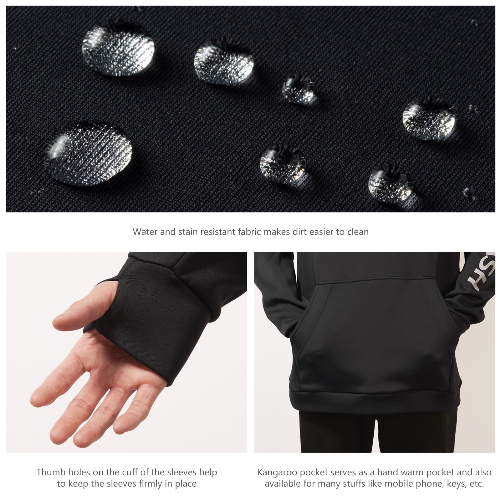 Bassdash Felpa con Cappuccio Hoodie in Pile da Pesca da Uomo con ghetta per Il Collo Felpa da Resistente all'Acqua FS18M