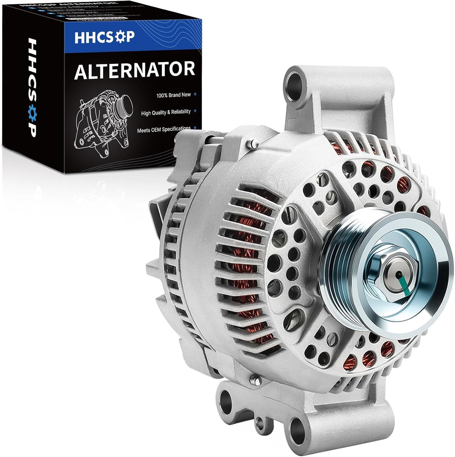 New Alternator Replacement for 1992 1993 1994 1995 1996 1997 Ford Ranger F150 E150 Escort Explorer Aerostar Mazda Pickup V6 L4 2.3L 2.5L 3.0L 4.0L 4.2L 5.0L 5.8L, AFD0012 F07F-10300-AA F07U-10300-AA