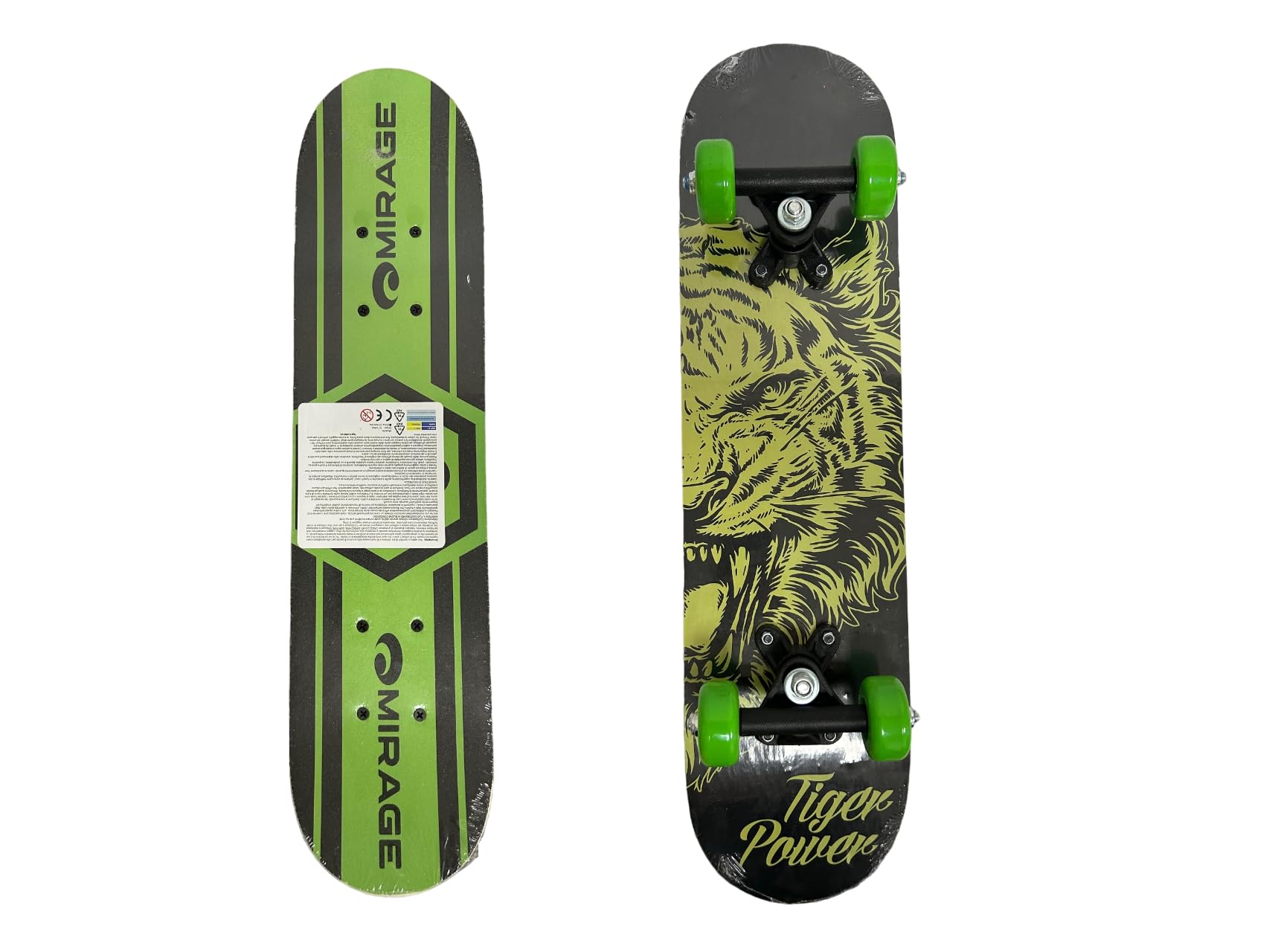 Skateboard pour enfants, Skate pour enfants, 60 cm, planche à roulettes pour enfant, planche de skate en bois, décoration complète avant et arrière, couleurs assorties, couleur aléatoire