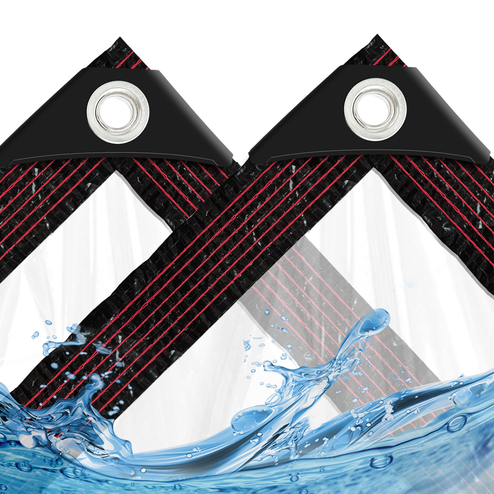 Clear Tarp - Waterproof - with Grommets Small 4x6ft for Garden, Tarpaulin Transparent of Patio/Firewood Rain Plastic Tarps, Chicken Coop Cover/Dog Kennel Roof Canopy Outdoor