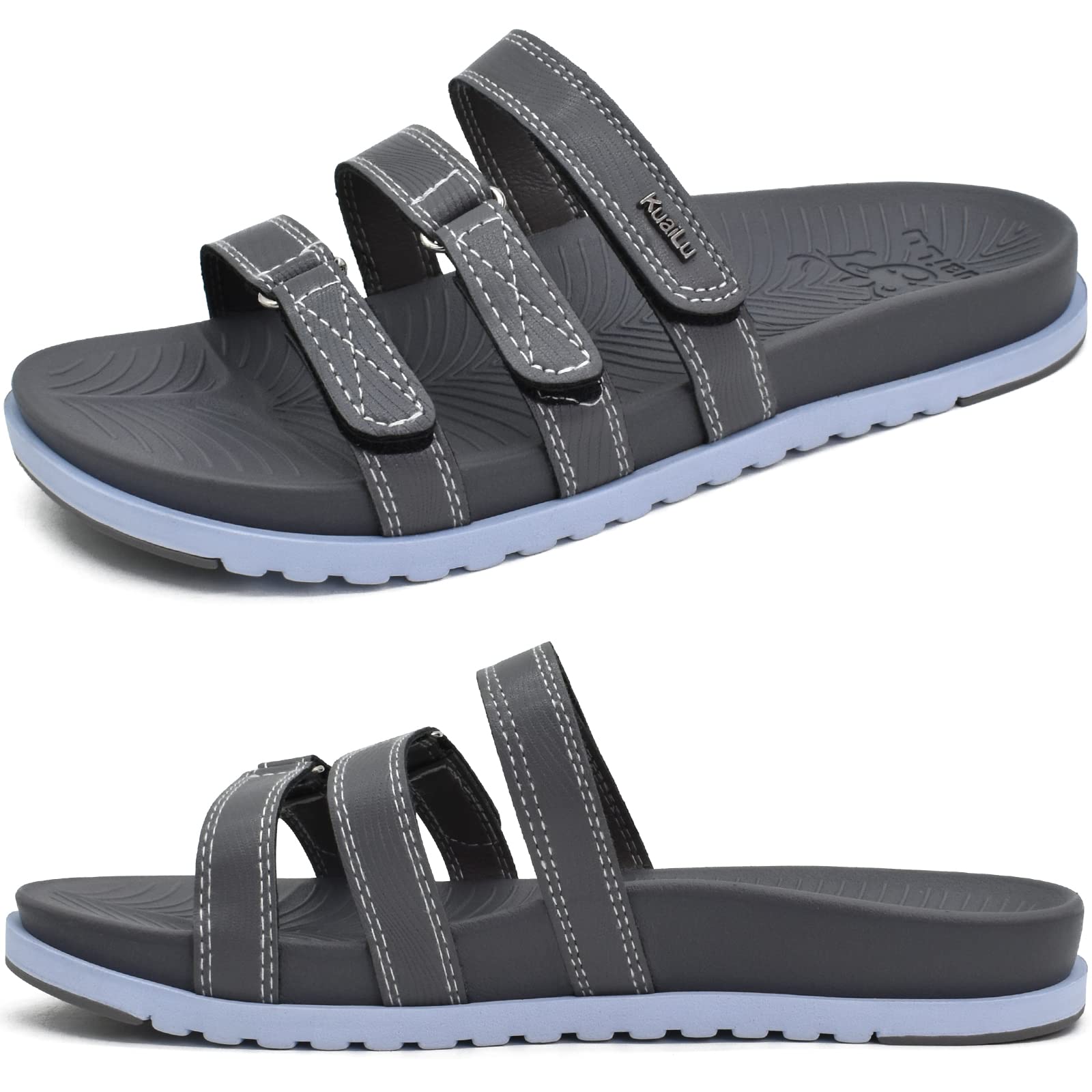 KuaiLu Womens Orthotic Slides Comfort Plantar Fasciitis Arch Support