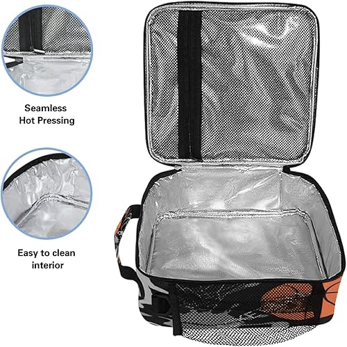 Miniatura 3 de AUUXVA Bolsa de almuerzo deportiva con aislamiento de baloncesto para niños, niñas, mujeres y hombres