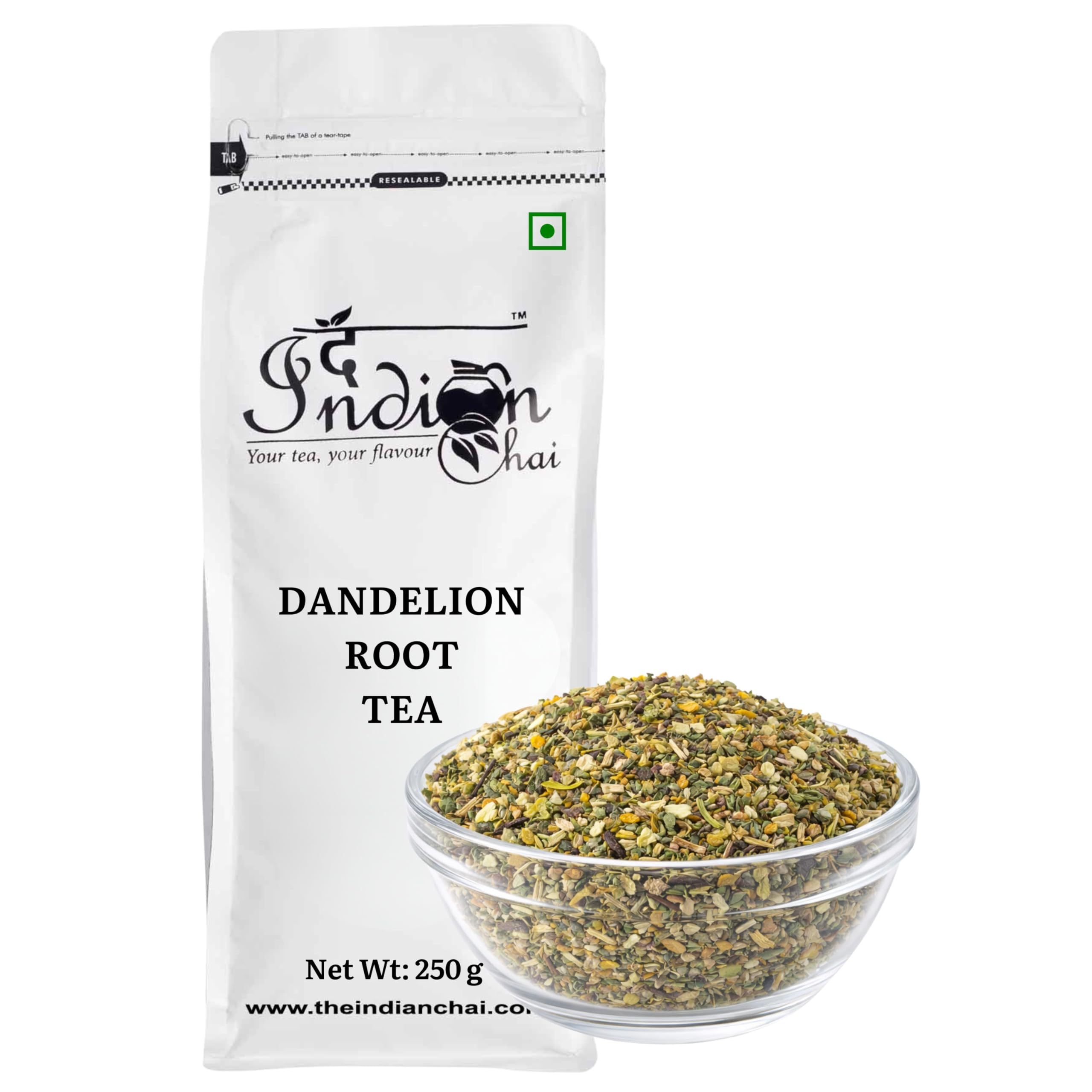 The Indian Chai – Dandelion Root Tea 250g Bulk Pack for Detox, Cleansing Liver, Supports Kidney Function and Digestive Health, Powerhouse of Antioxidants