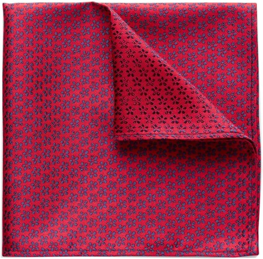 100% Silk Pocket Square Floral Jacquard with Gift Box