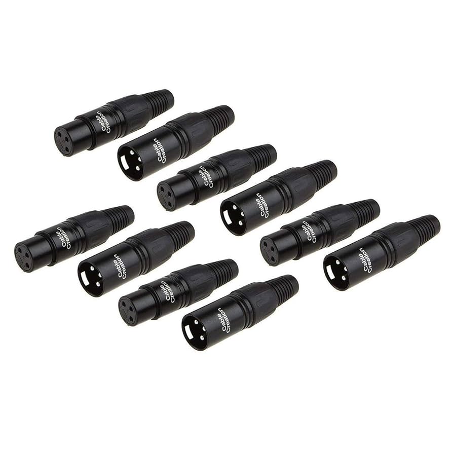 XLRコネクタ，CableCreation [5本入れ] XLR 3Pin(ピン)オス/メス オーディオマイク マイクロフォンコネクタ ブラック 2zzhgl6 Amazon.co.jp: XLRコネクタ，CableCreation [5本入れ] XLR 3Pin