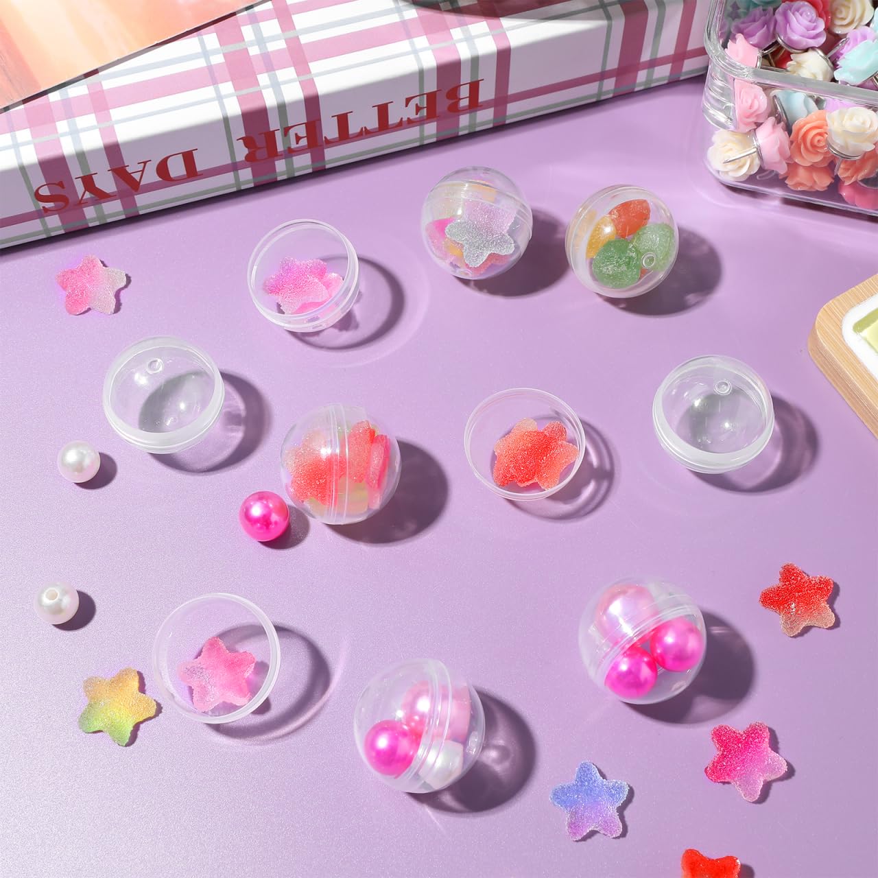 Toddmomy 100 Piezas Bolas Transparentes De Plástico Rellenables 1.1 Pulgadas para Manualidades Decoración De Fiesta Máquinas Expendedoras Y Regalos Infantiles