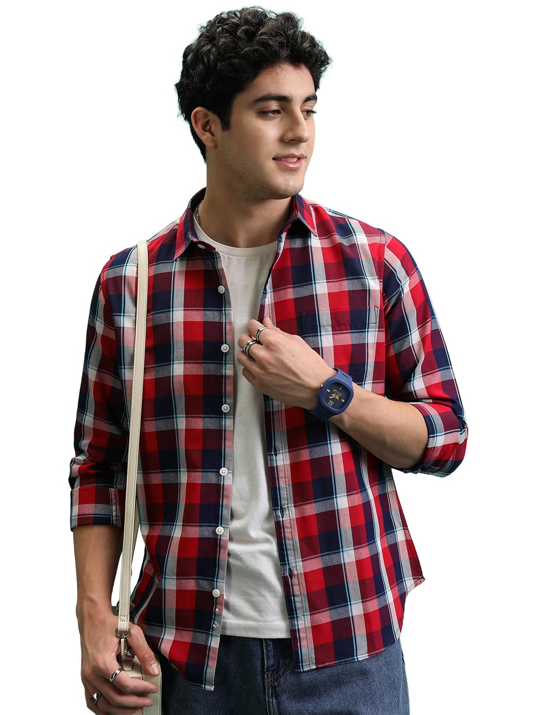 Men's Slim Fit Checks Shirt |Full Sleeves | Spread Collar | Casual Shirt for Men-image-16