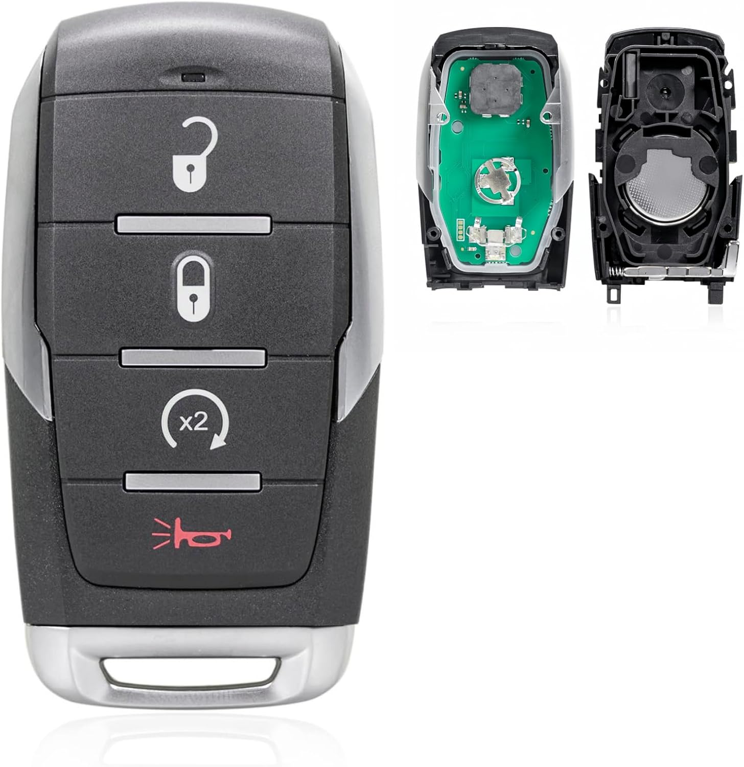 Replacement Keyless Entry Remote Car Key Fob OHT-4882056 433.92Mhz 4A Chip 4 Buttons for 2019 2020 2021 RAM 1500