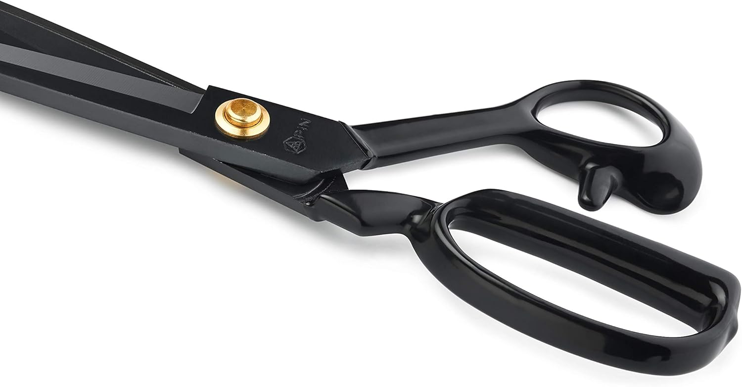 Generic 12" Precision, Ambidextrous Tailoring Scissors - Black, Stainless Steel