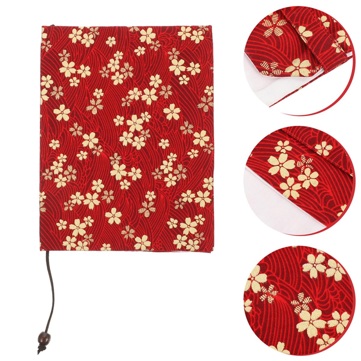 VILLCASE 5 Piezas tapa del libro funda de libro con estilo protector de libro para estudiante libros decorativos book cover estuches para libros exquisita portada de libro tela rojo