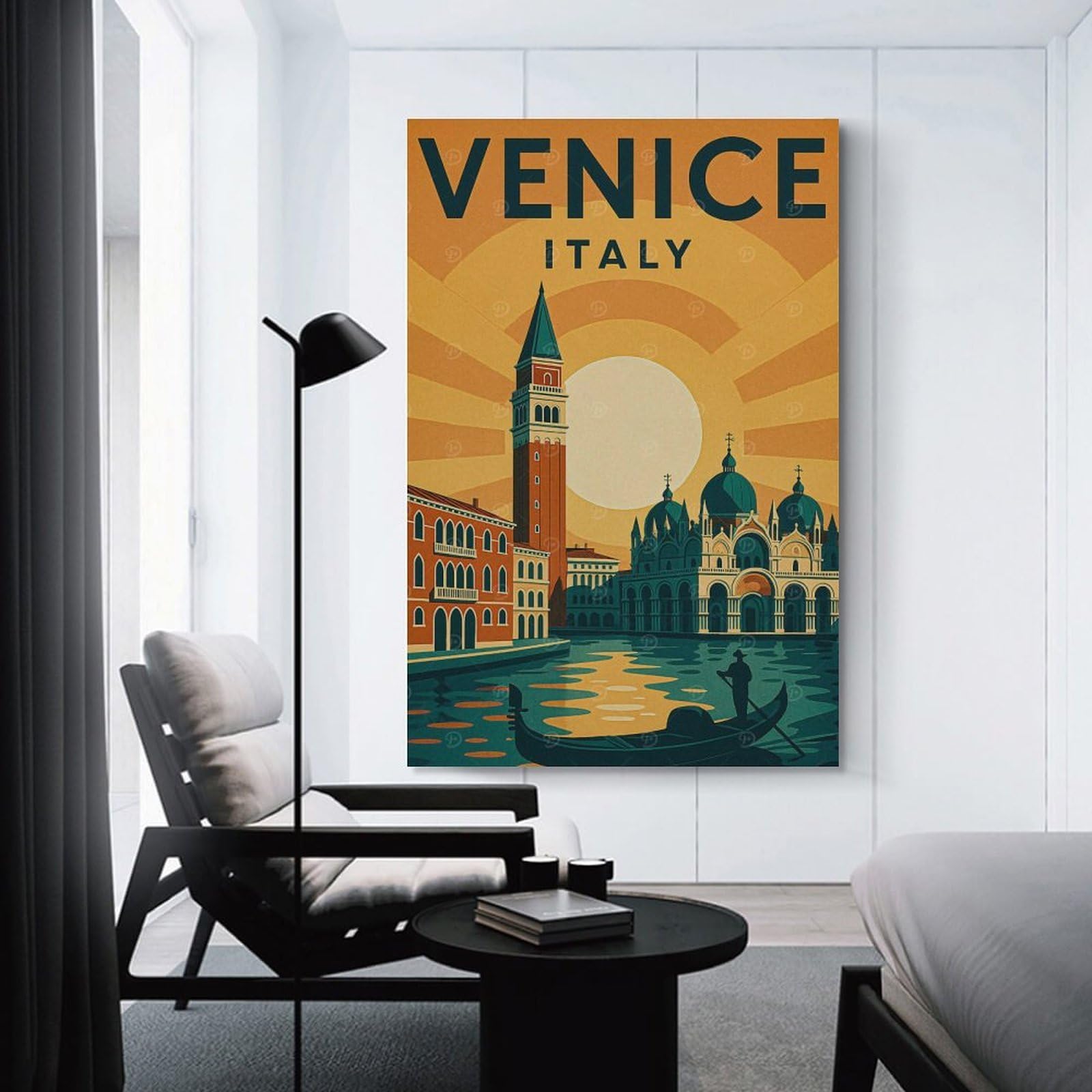 Junmoney Venice Italy Travel Canvas Wall Decor 16x24inch(40x60cm), for Entrance Walls, Hall Decor Or Foyers, Wall Decor to Refresh Empty Corners