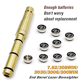BOOLIT EYE 7.62MM/300/308/30-30/30-06 Special Laser Boresighter End Barrel Laser Bore Sight Accurately and Easy to Fit Revolvers Pistols Rifle and Air Guns (7.62MM/308WIN)