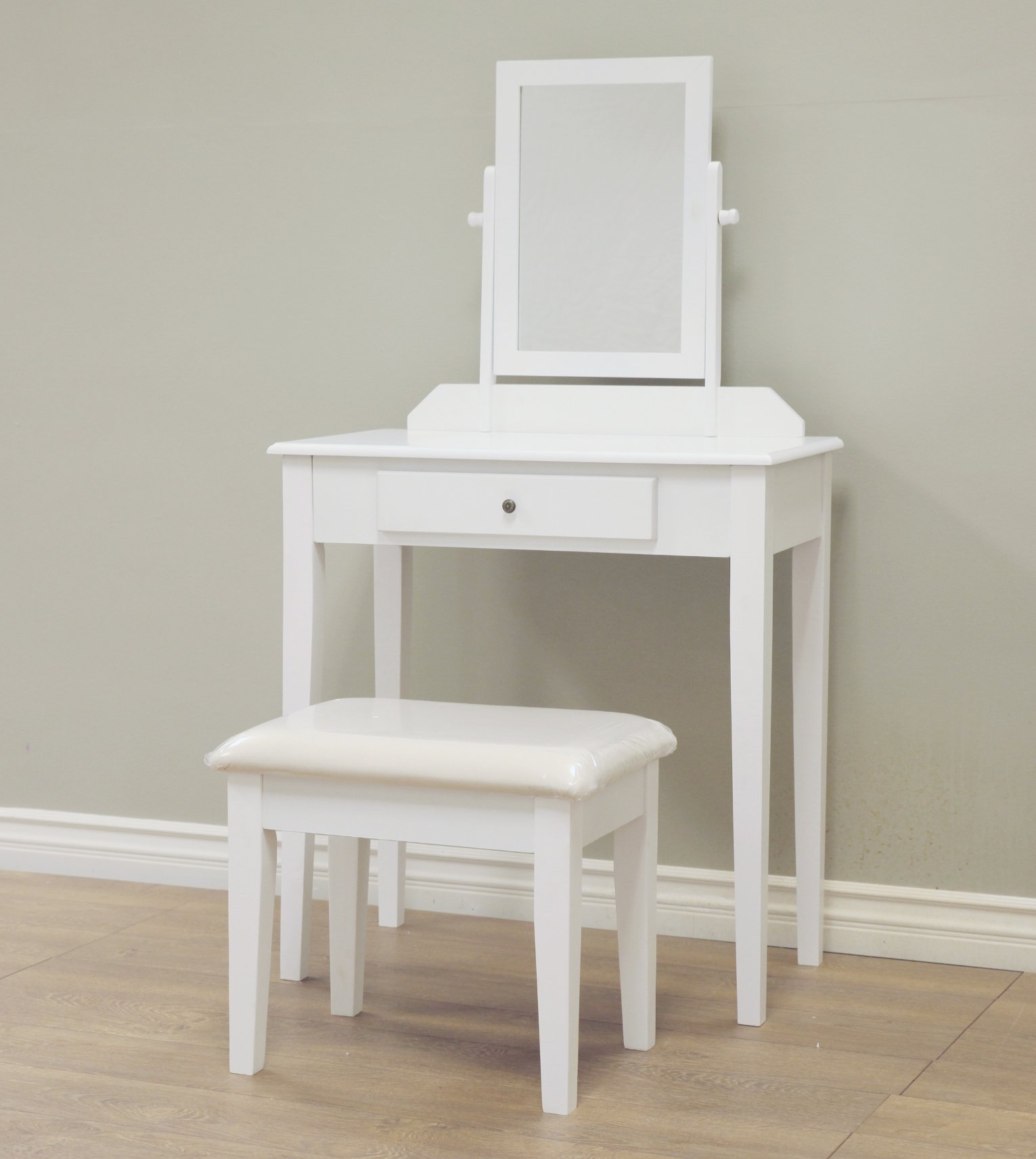 Amazon.co.jp: Frenchi Home Furnishing 木製化粧台3点セット : ホーム