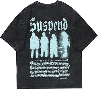 Vamtac Oversized Graphic Tees for Men Y2k Vintage Graffiti Short Sleeve Streetwear Tops Tshirt Unisex