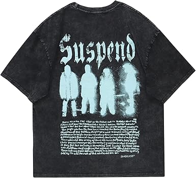 Vamtac Oversized Graphic Tees for Men Y2k Vintage Graffiti Short Sleeve Streetwear Tops Tshirt Unisex