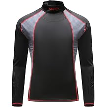 Hockey Shirt with Neck Guard for Adult and Kids,Long Sleeves Compression Shirt with Integrated Neck Guard