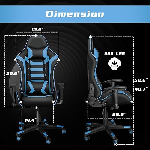 Miniatura 2 de Leather Ergonomic Office Computer Desk Task Chair Swivel Recliner Gaming Chair Office Chair High Back Computer Chair Leather Desk Chair with