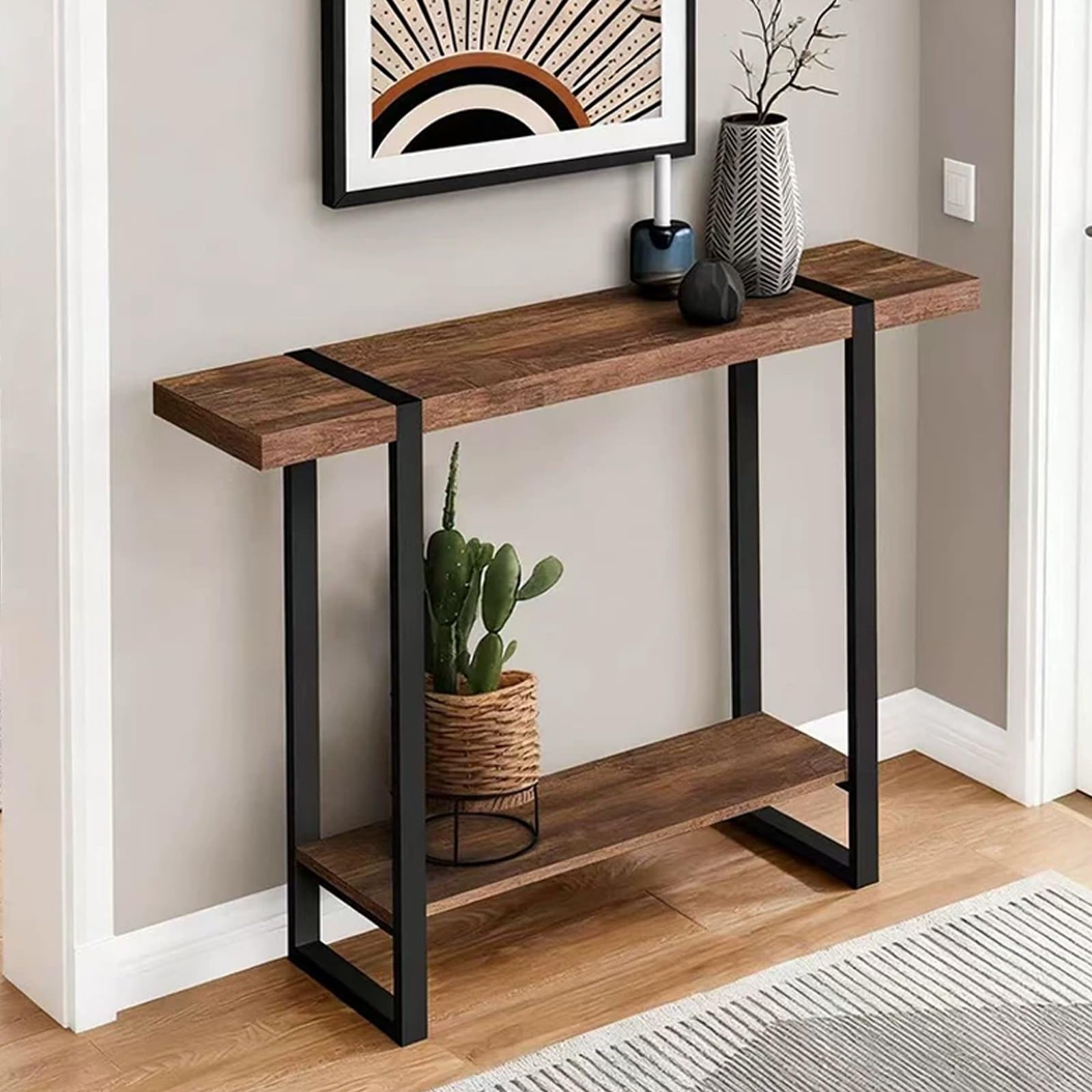 Muebles de estilo rustico de madera noble pulida para interiores