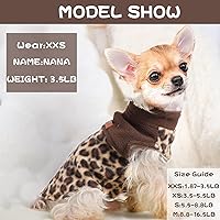 Vista 2 de Suéteres de Navidad para perros, paquete de 2 ropa de invierno para perros pequeños, chihuahua, forro polar con agujero para la correa, cálidos