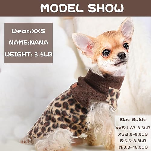 Miniatura 2 de Suéteres de Navidad para perros, paquete de 2 ropa de invierno para perros pequeños, chihuahua, forro polar con agujero para la correa, cálidos