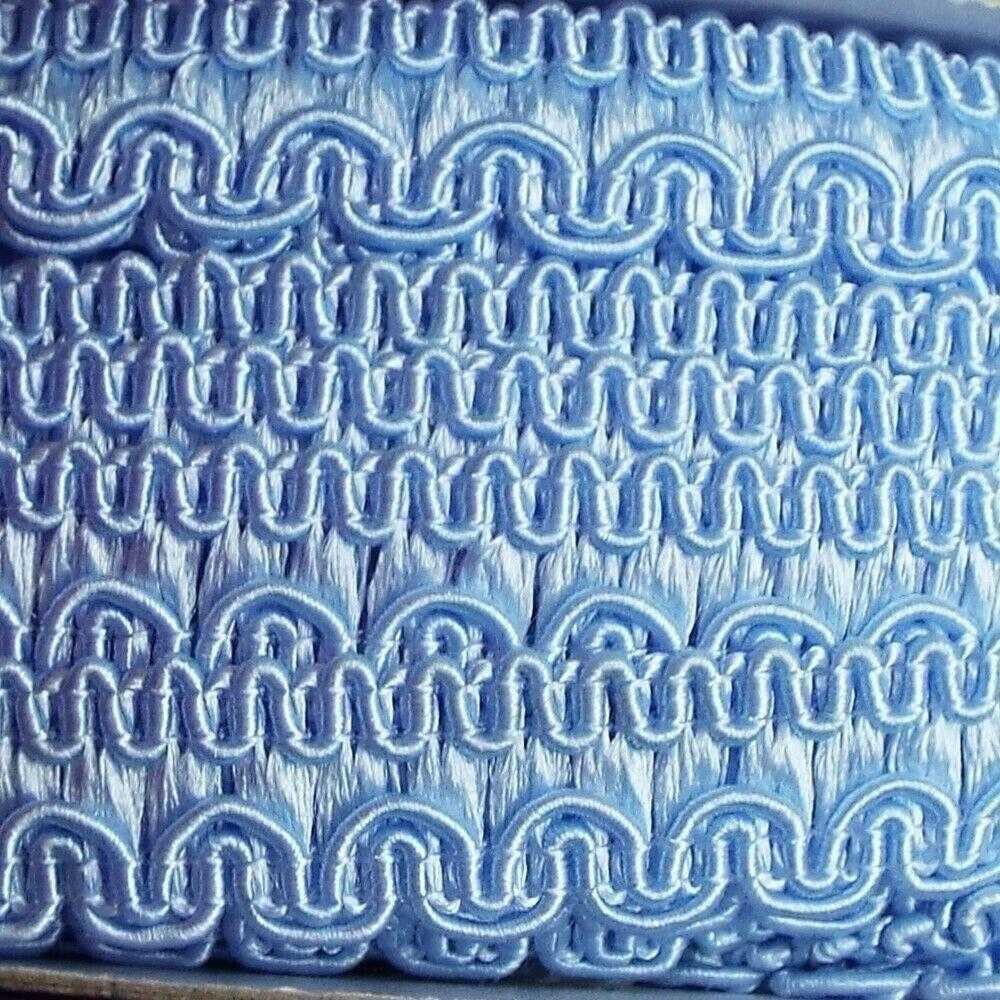11mm Scroll Gimp Braid Trim Big Small Upholstery 38 Colour Buy 1 2 or 4m 934D, 003 Baby Sky Blue, 4 Metres