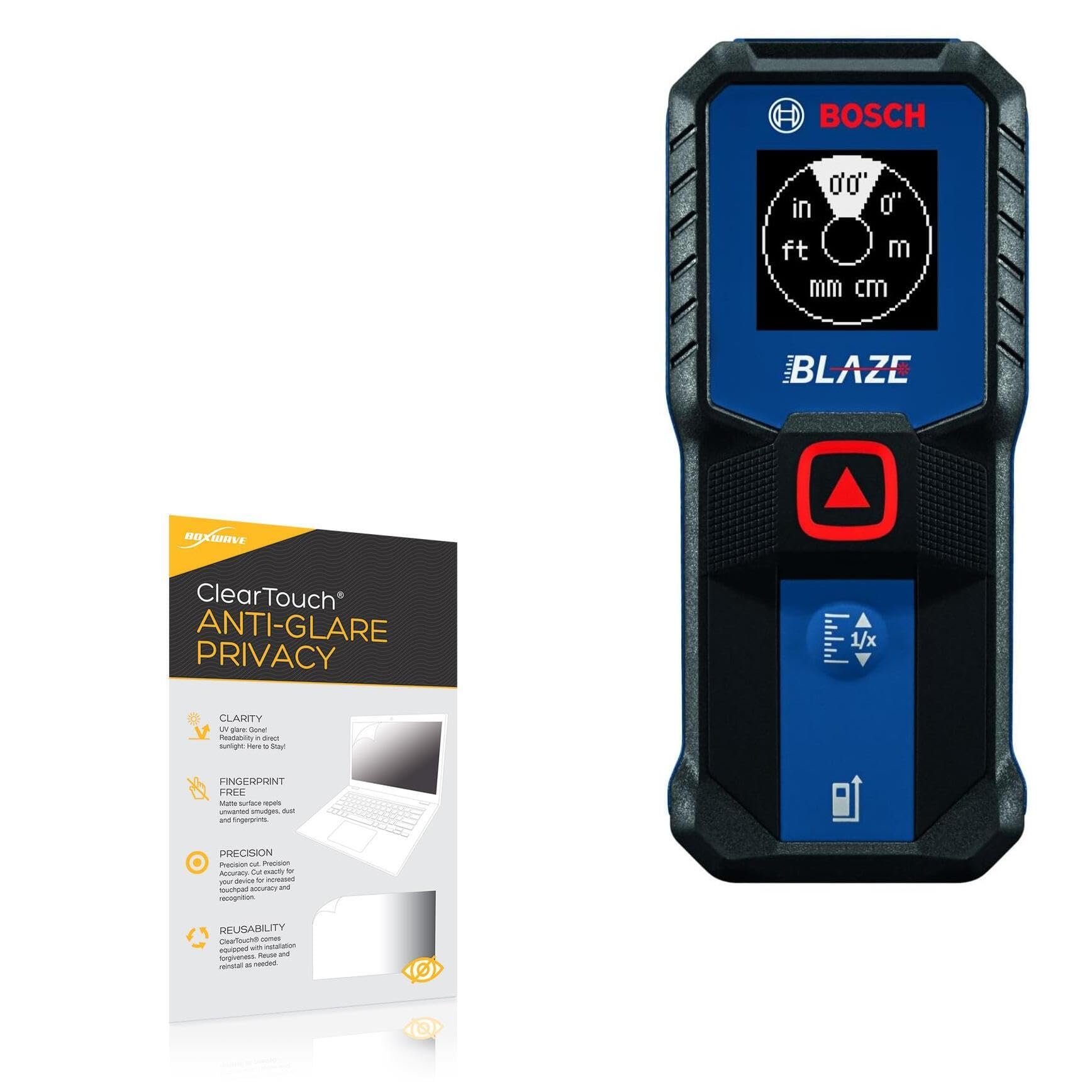 BoxWave Screen Protector Compatible With Bosch Blaze GLM100-23 - ClearTouch Anti-Glare Privacy (2-Pack), Privacy Screen Protector Flexible Film Anti-Glare