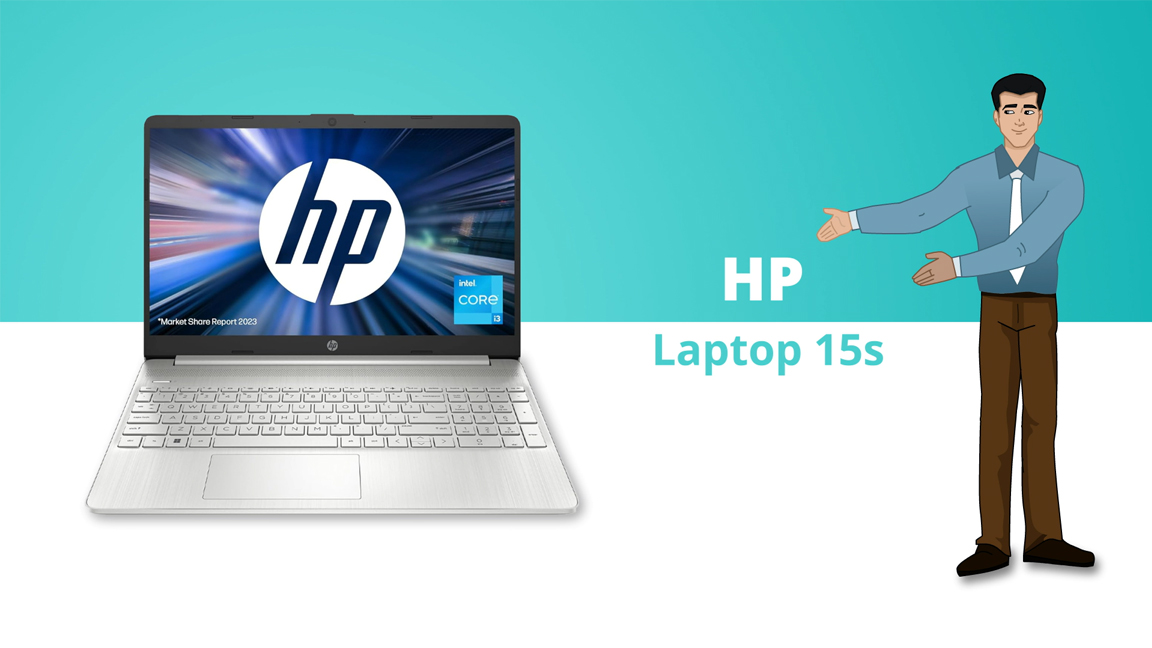 HP 15s Laptop 13th Gen Intel Core 5-120U, 8GB DDR4, 512GB SSD