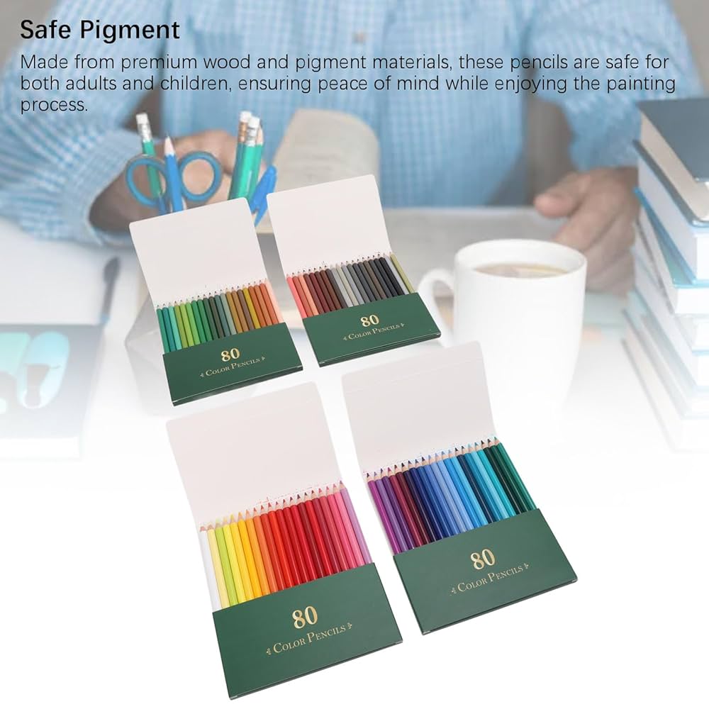 Amazon | 80 色鉛筆セット高色彩度鉛筆木製プロの描画鉛筆セット