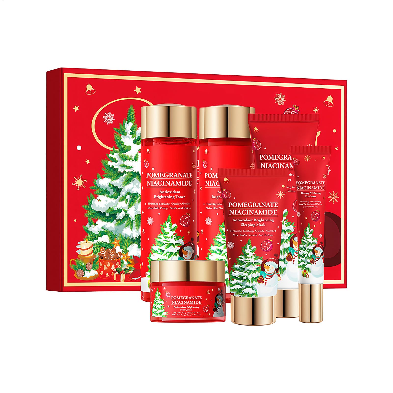 Kit De Cuidado Facial Para Mujeres Limpiador Natural De Frutas | Set de Limpieza Suave Hidratante Navidad Para Piel Seca, Sensible y Opaca