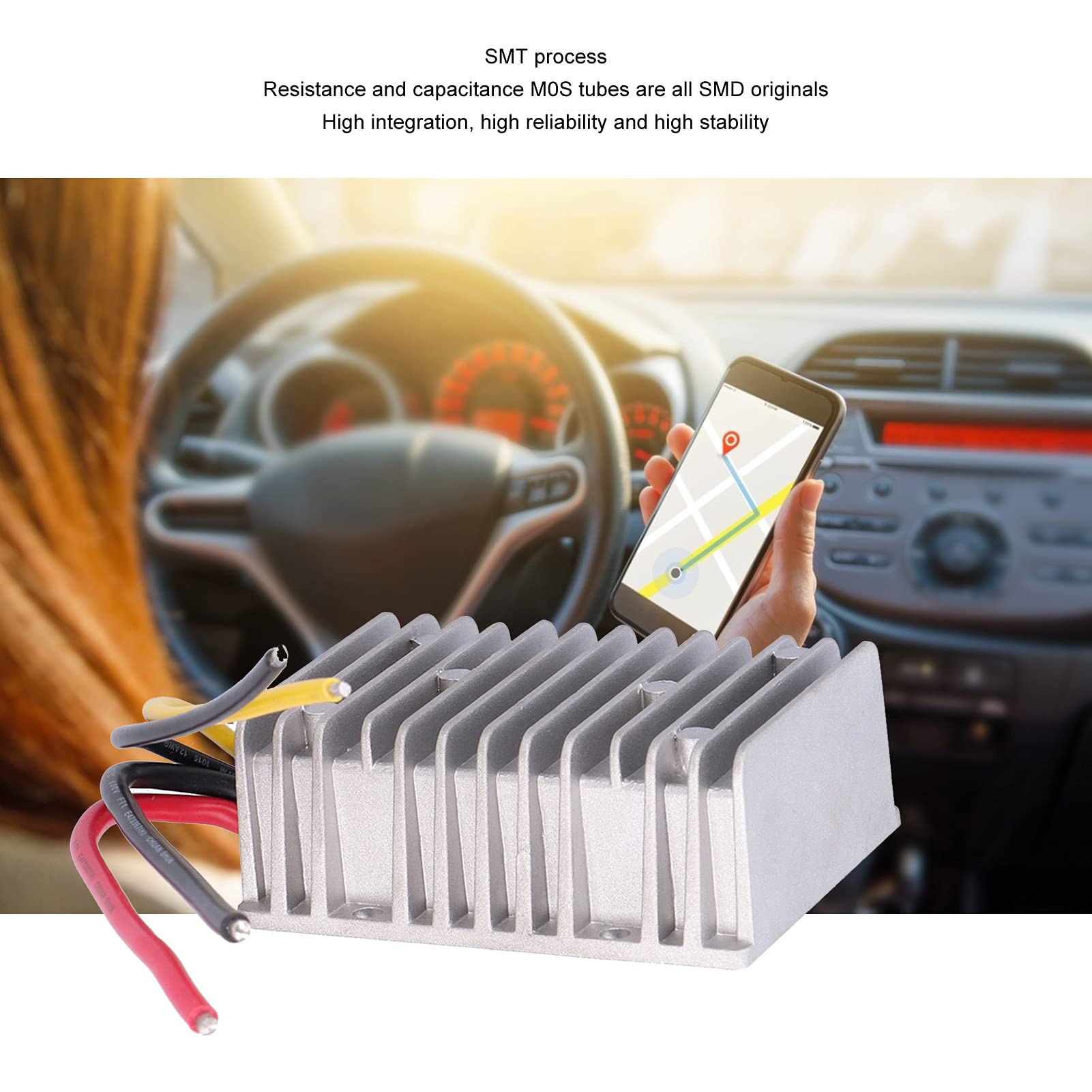 Convertidor de voltaje CC, módulo convertidor elevador de 12 V a 24 V 20 A 480 W Regulador de voltaje elevador, transformador elevador para fuente de alimentación del automóvil