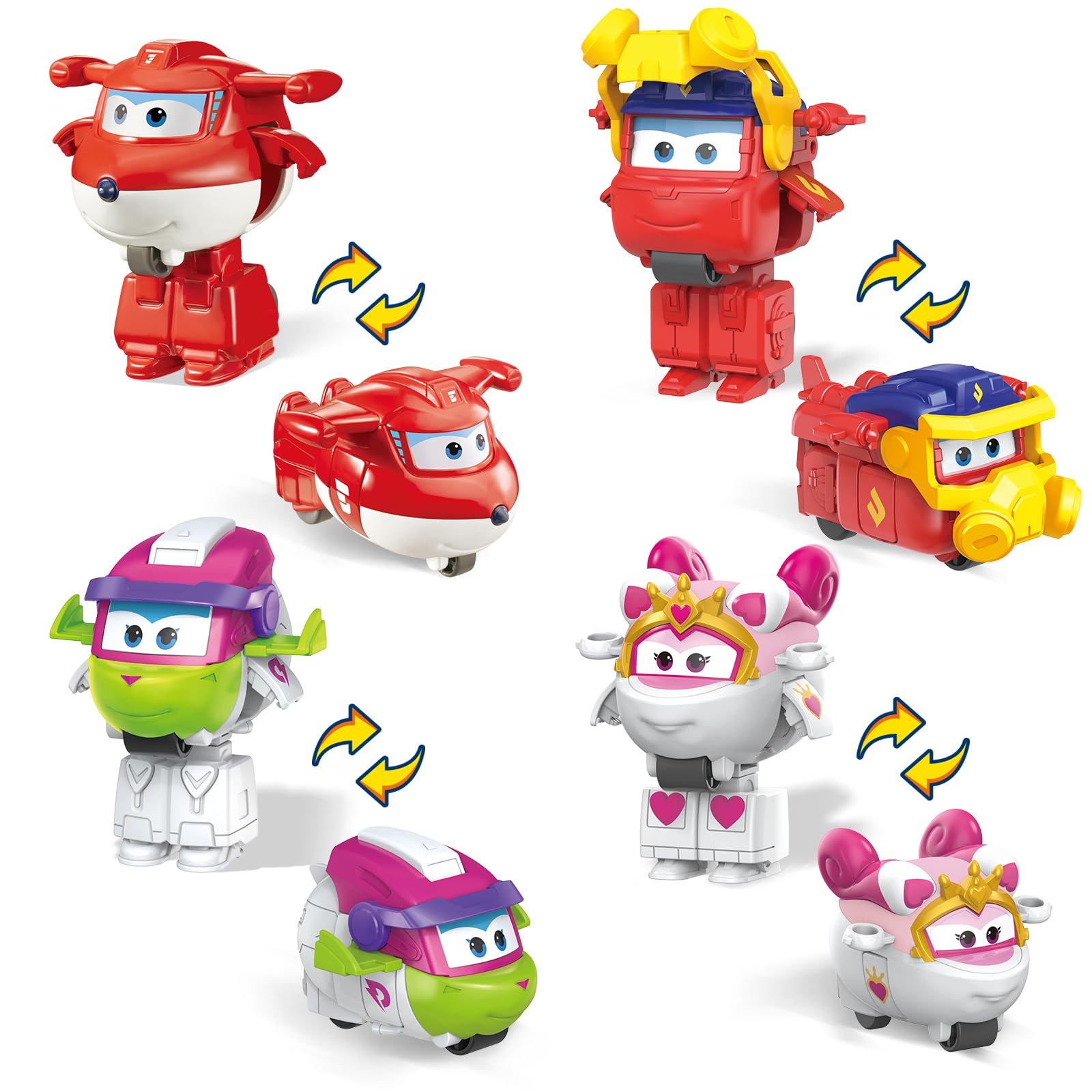 Amazon.co.jp: Super Wings 2インチ Transform-a-Bots 4個パック