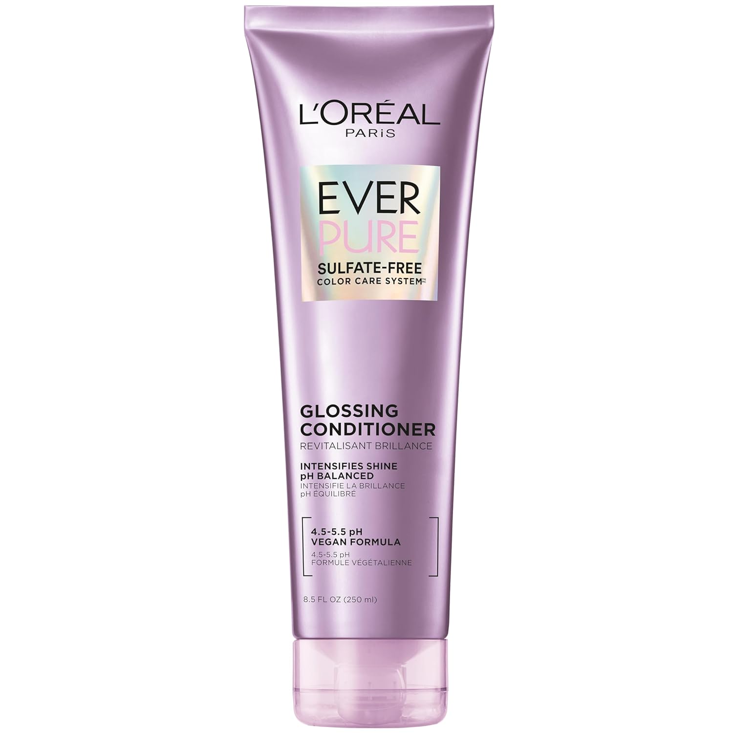 L’Oreal Paris Sulfate Free Glossing Conditioner, Intensifies Hair Shine & Smoothness, pH Balanced & Argan Oil Infused Vegan Hair Care, EverPure, 8.5 Fl Oz L’Oreal Paris Sulfate Free Glossing Conditioner, Intensifies Hair Shine & Smoothness, pH Balanced & Argan Oil Infused Vegan Hair Care, EverPure, 8.5 Fl Oz