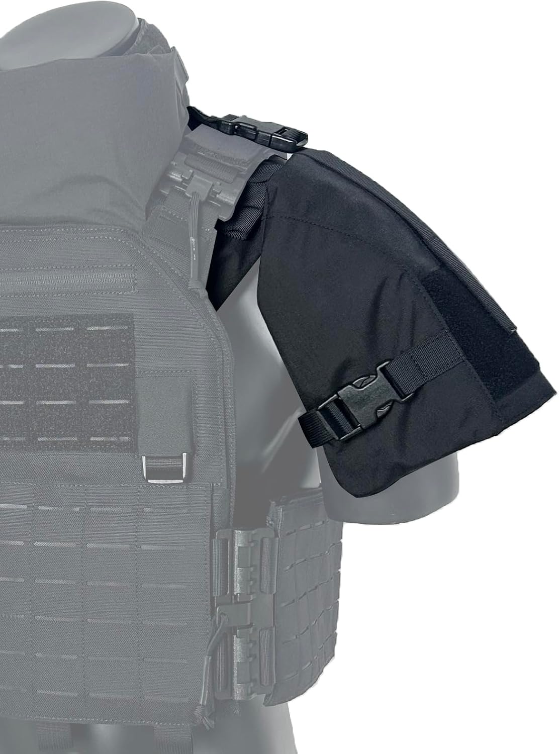 Condition photo showing New/Like New for tactical shoulder protective accessory - a pair of shoulder pads with utx buckle 500d nylon hook and loop adjustable protection bk