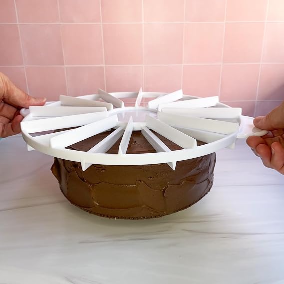 Ateco Cake Portion Marker, 10 or 12 Slices, Works for Cakes Up To 16-Inches Diameter