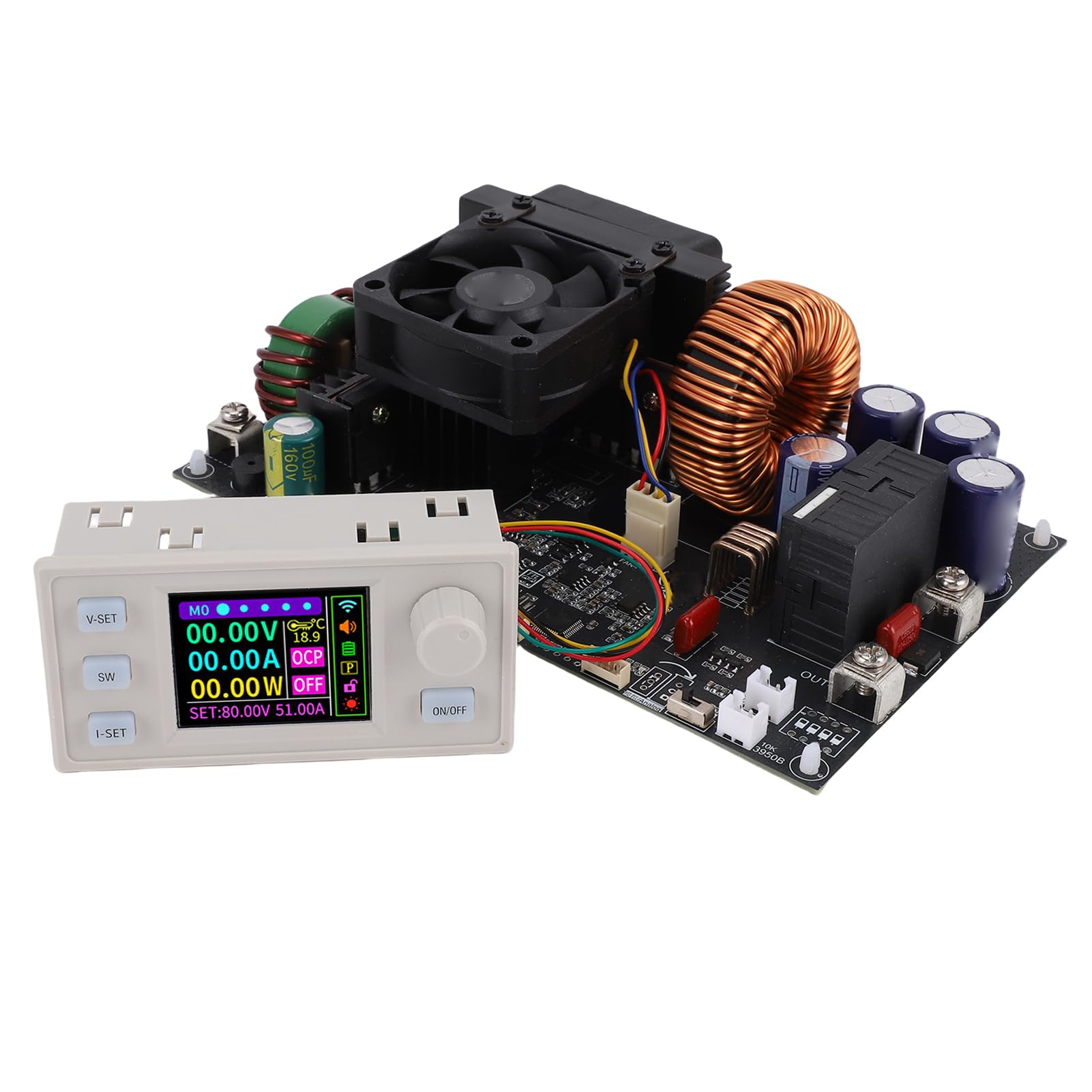 Regulowany Regulator Napięcia 0-80 V 0-50 A 4000 W z Wyświetlaczem Cyfrowym, Materiałem ABS. Precyzyjny Zasilacz Prądu Stałego do Testowania Sterowników LED i Sprzętu Laboratoryjnego