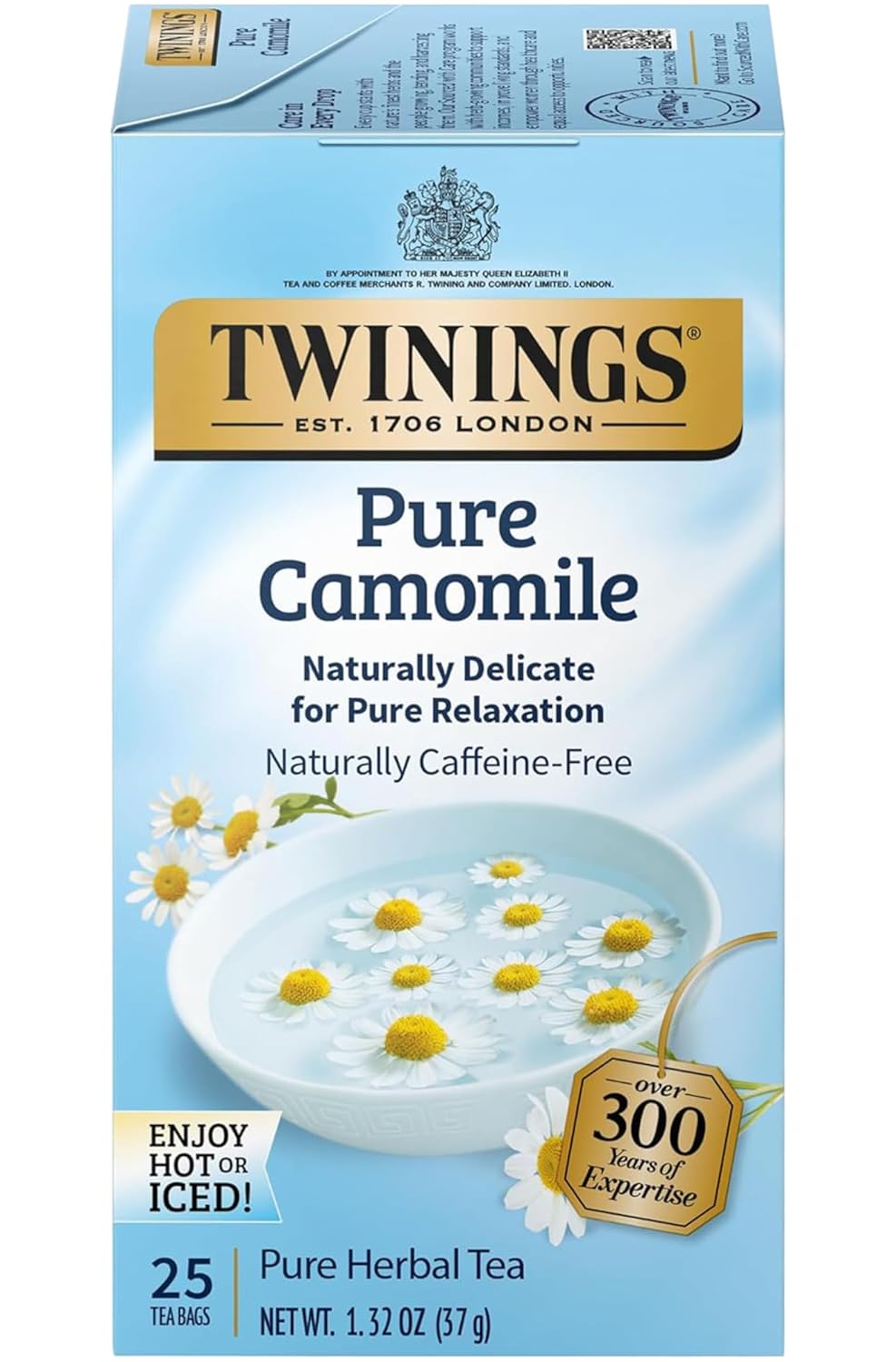 Twinings Camomile Tea Variety – Camomile, Honey & Vanilla + Pure Camomile Herbal Tea Bags, Naturally Caffeine-Free, 20 Count Each