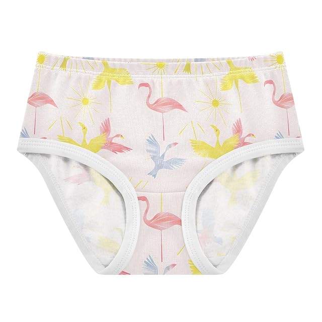 ALAZA Toddler Girls Cotton Hipster Underwear Soft Pink Egret Heron 2 Pack 2T