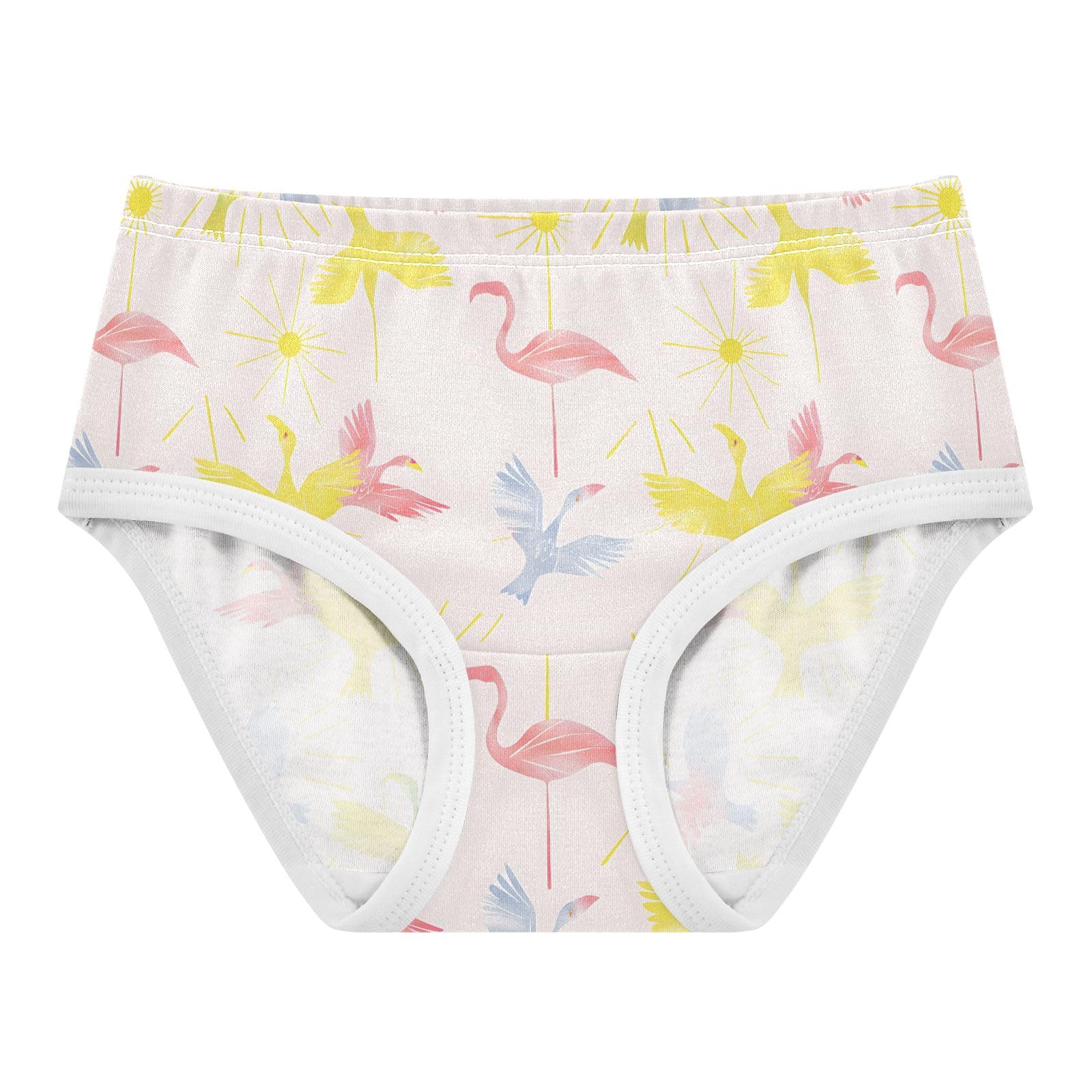 ALAZA Toddler Girls Cotton Hipster Underwear Soft Pink Egret Heron 2 Pack 2T