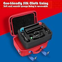 Vista 7 de KENOBEE Funda de transporte para Nintendo Switch OLED modelo 2021 Nintendo Switch bolsa de almacenamiento de viaje rígida portátil de gran