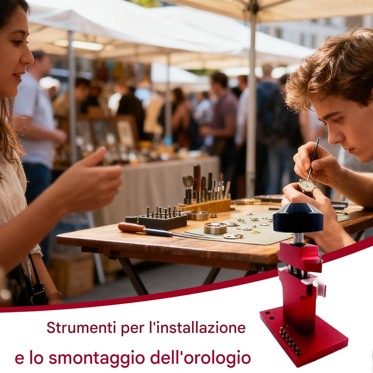 Herramientas Para Relojes Tipo Prensa Ergonómico | Máquina De Reparación Y Ajuste De Tubos De Reloj Para Mantenimiento Apertura De Instalación Desmontaje Relojería