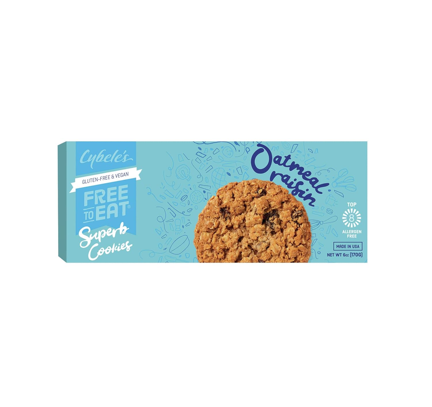 Cybele's Free to Eat , Oatmeal Raisin, 6 Ounce Box (Pack of 6)