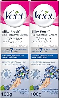 كريم ازالة الشعر للبشرة الحساسة من فيت، 100 مل، مجموعة من قطعتين
