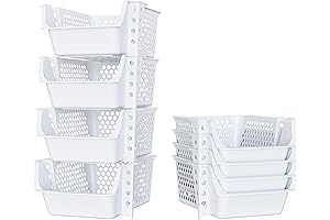 TidyFriend Stackable Storage Bins For Organizing Pantry Essentials (4-Pack)